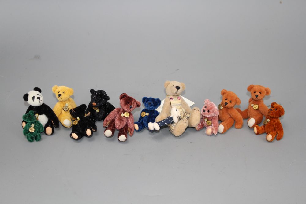 Twelve miniature Teddy Herman, eighteen miniature bears including Mystic Bears, Herman Pawsey & others